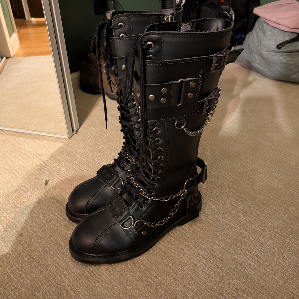 Demonia Bolt-415 Black Combat Boots